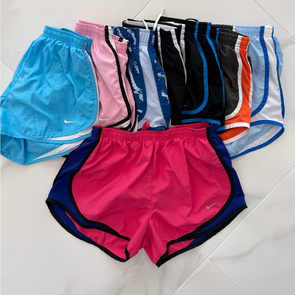 Nike Running Athletic Shorts Workout Gym (Lot Of 8 Pairs) Womens Sz M
